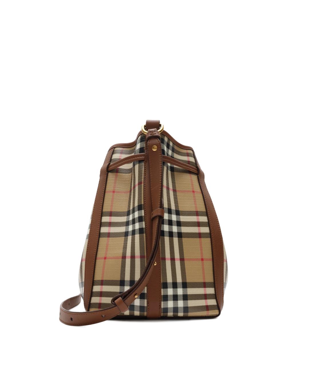BURBERRY Бежевая хлопковая сумка через плечо, фото 4