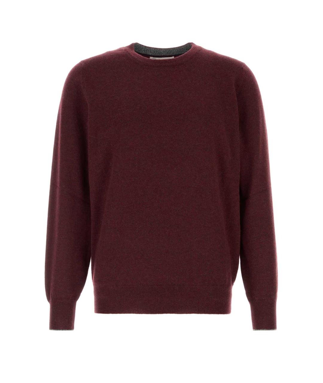 BRUNELLO CUCINELLI Бордовый кашемировый джемпер / свитер, фото 1