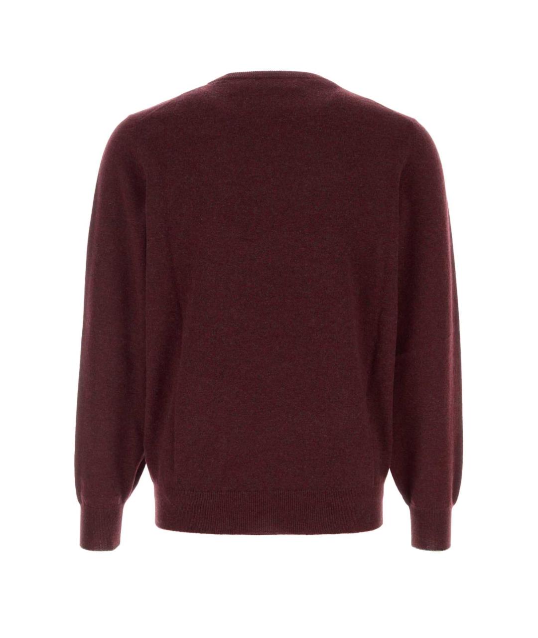 BRUNELLO CUCINELLI Бордовый кашемировый джемпер / свитер, фото 2