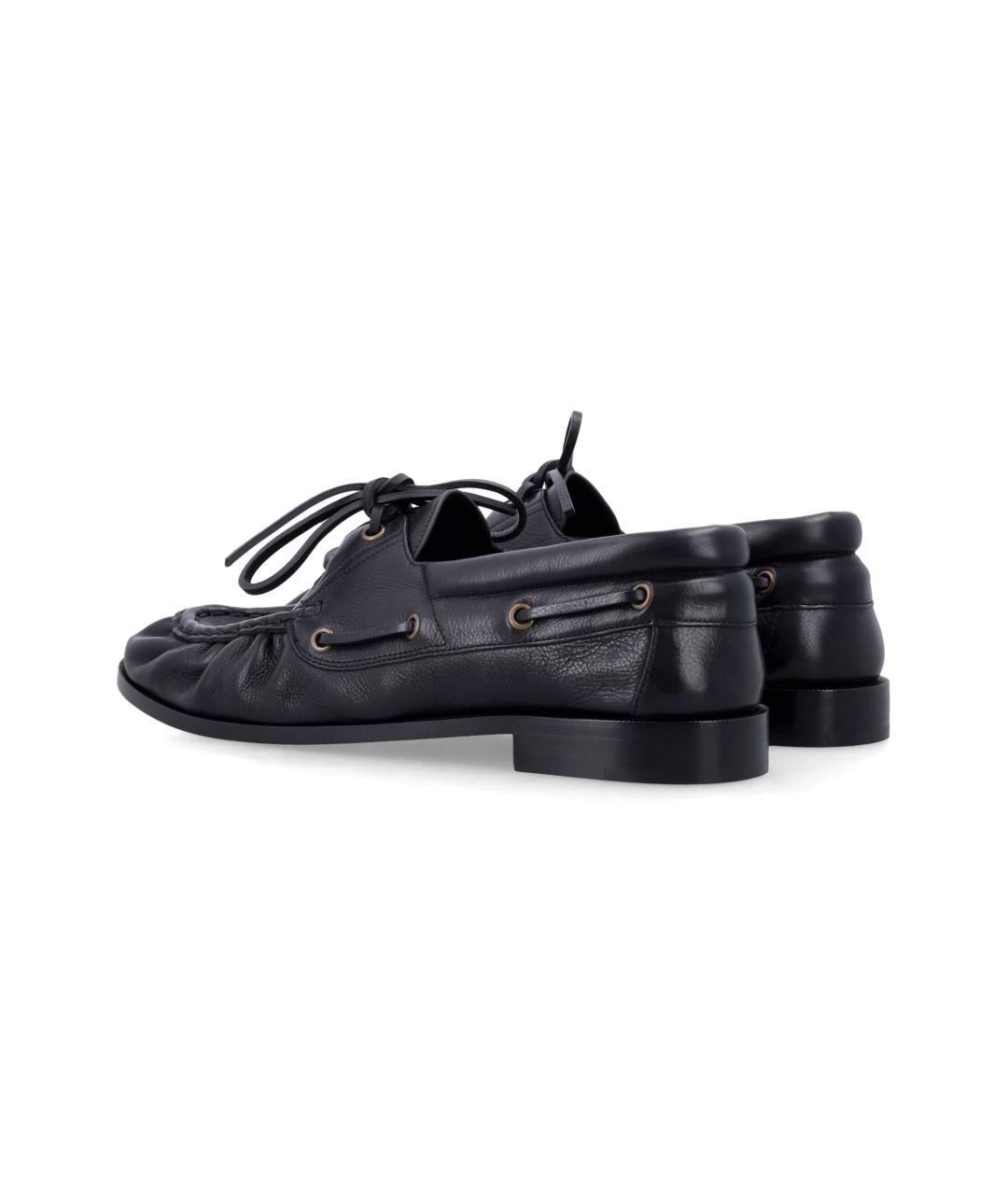 SAINT LAURENT Черные кожаные лоферы, фото 3