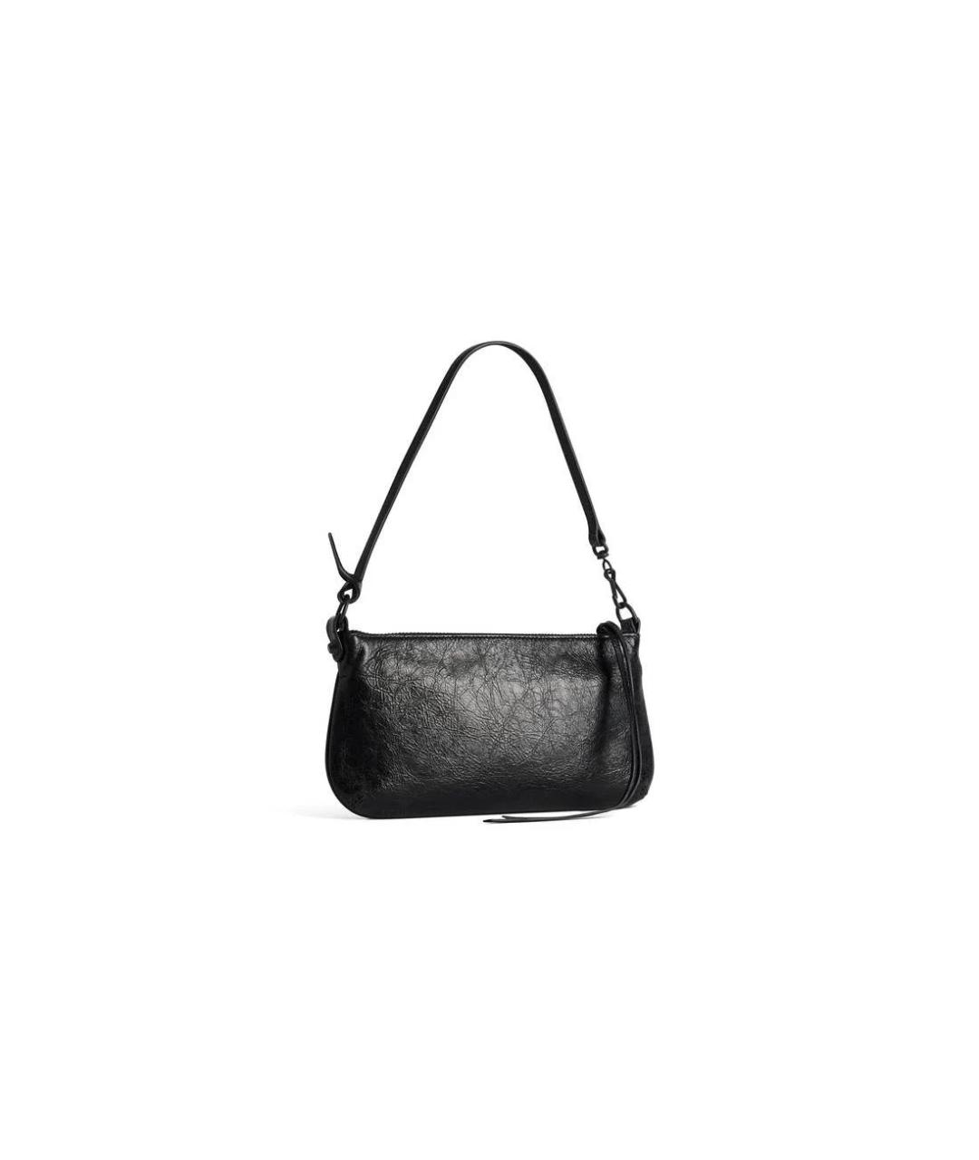 BALENCIAGA Черная кожаная сумка через плечо, фото 3