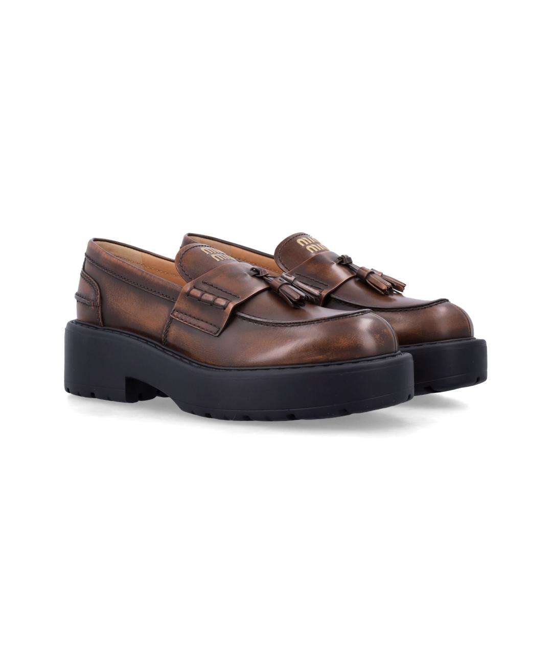 MIU MIU Кожаные лоферы, фото 2