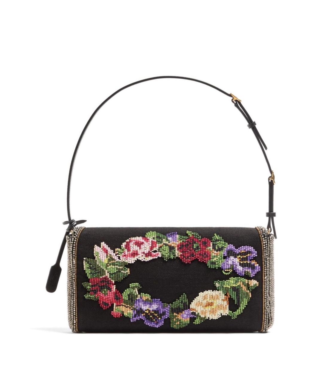 VALENTINO Черная тканевая сумка через плечо, фото 3