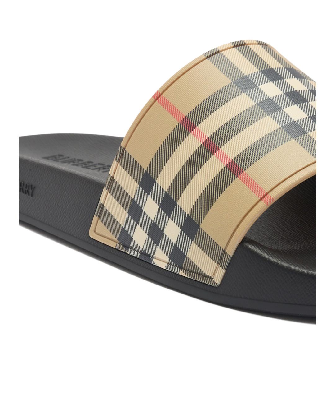 BURBERRY Мульти синтетические шлепанцы, фото 3