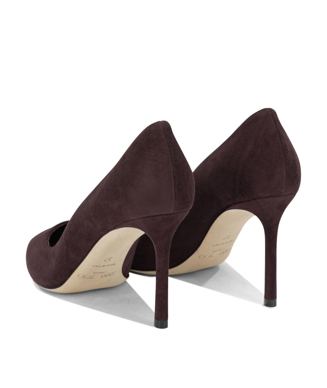 JIMMY CHOO Бордовые кожаные туфли, фото 4