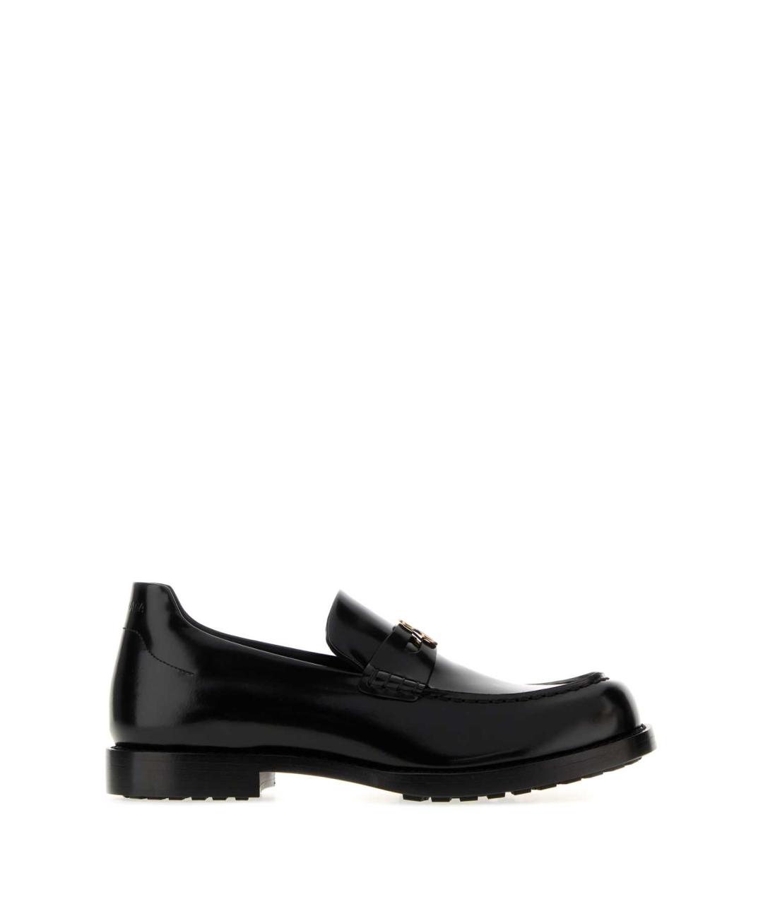 BALENCIAGA Черные кожаные лоферы, фото 1