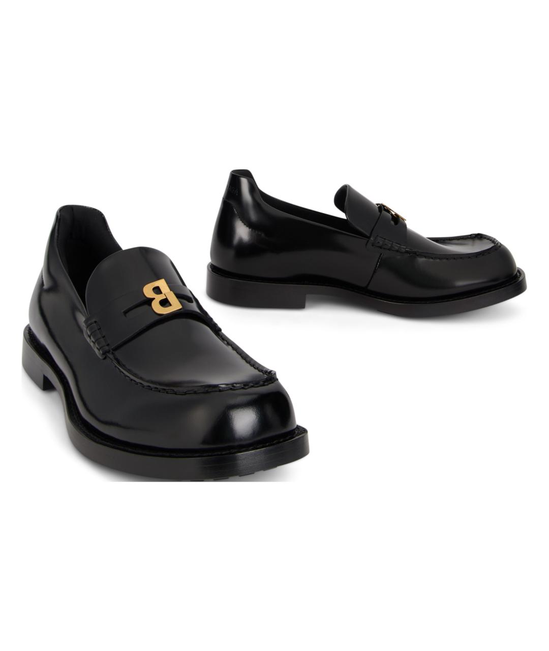 BALENCIAGA Черные кожаные лоферы, фото 3