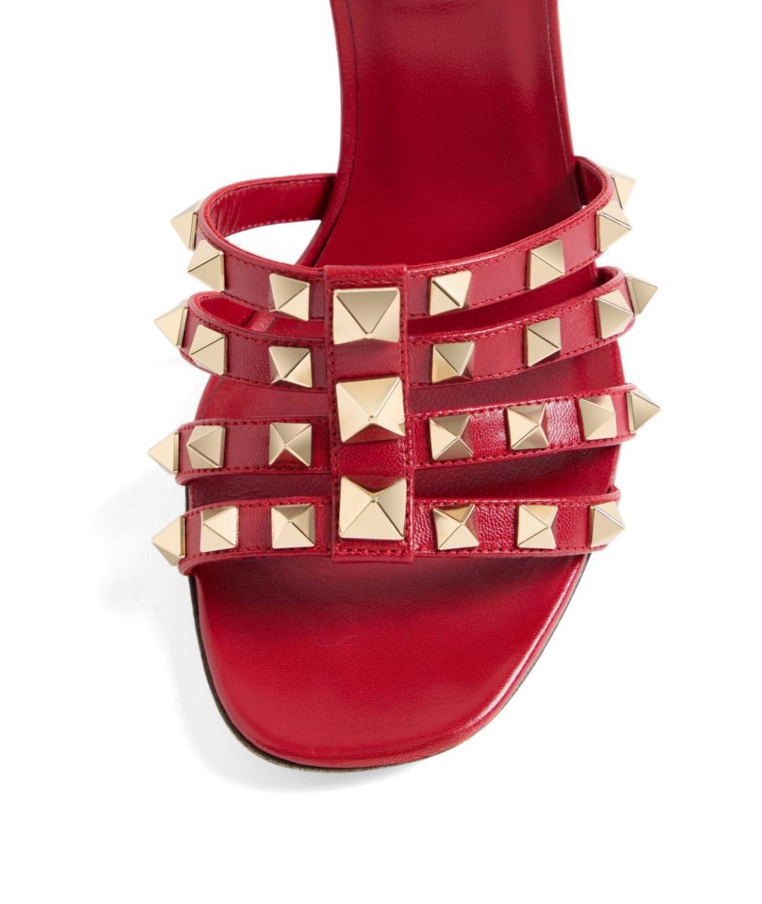 VALENTINO Красные кожаные босоножки, фото 3
