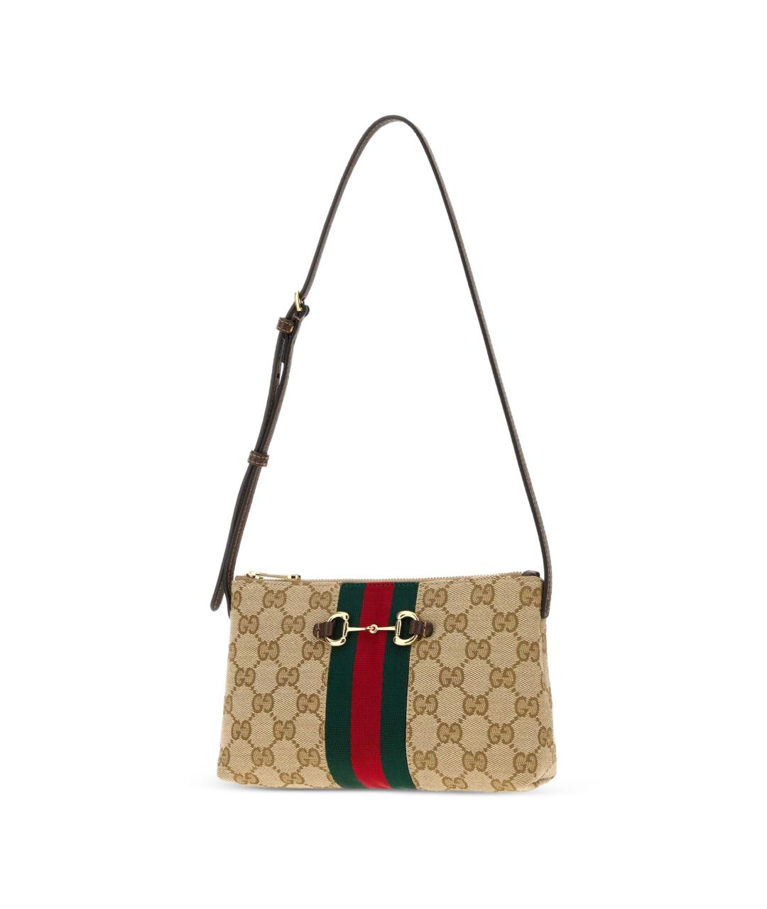 GUCCI Коричневая синтетическая сумка через плечо, фото 3
