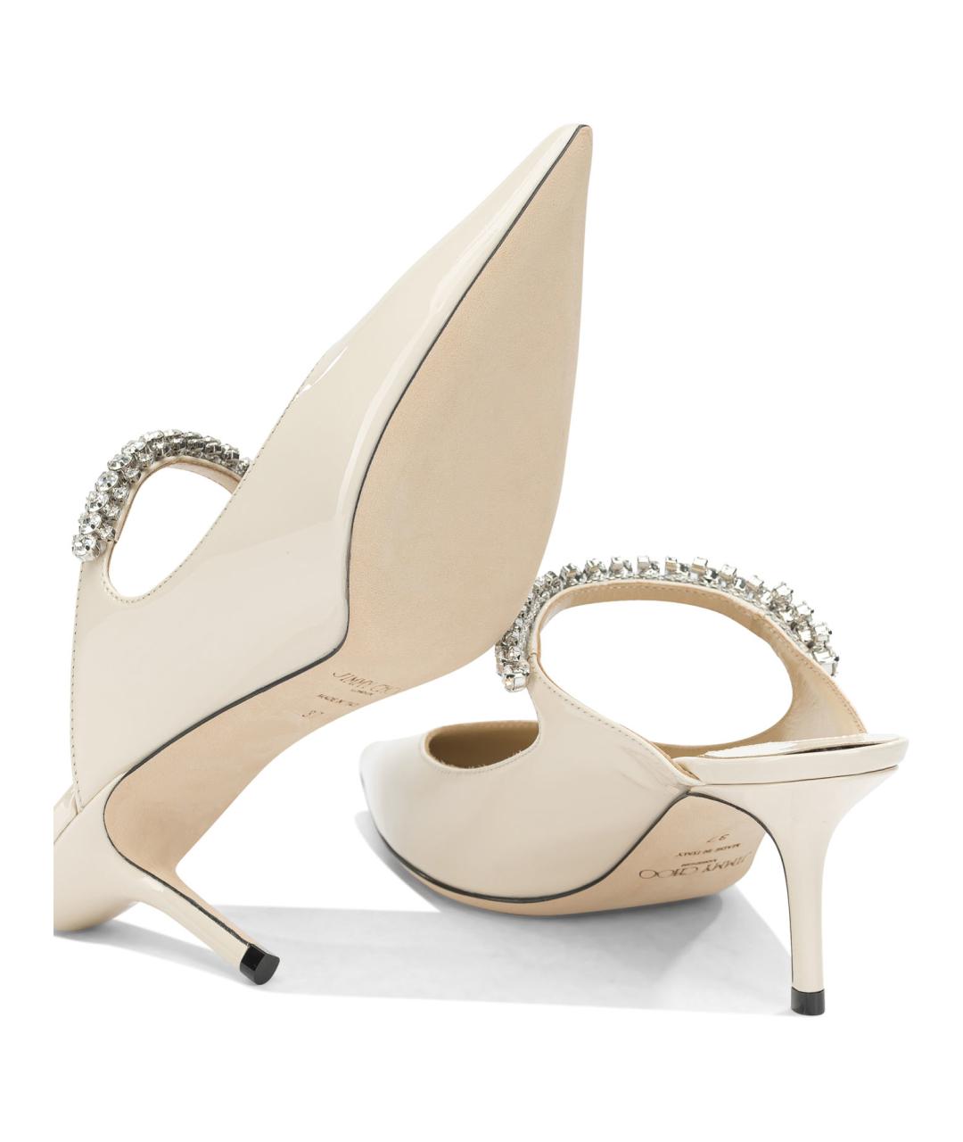 JIMMY CHOO Белые кожаные туфли, фото 5