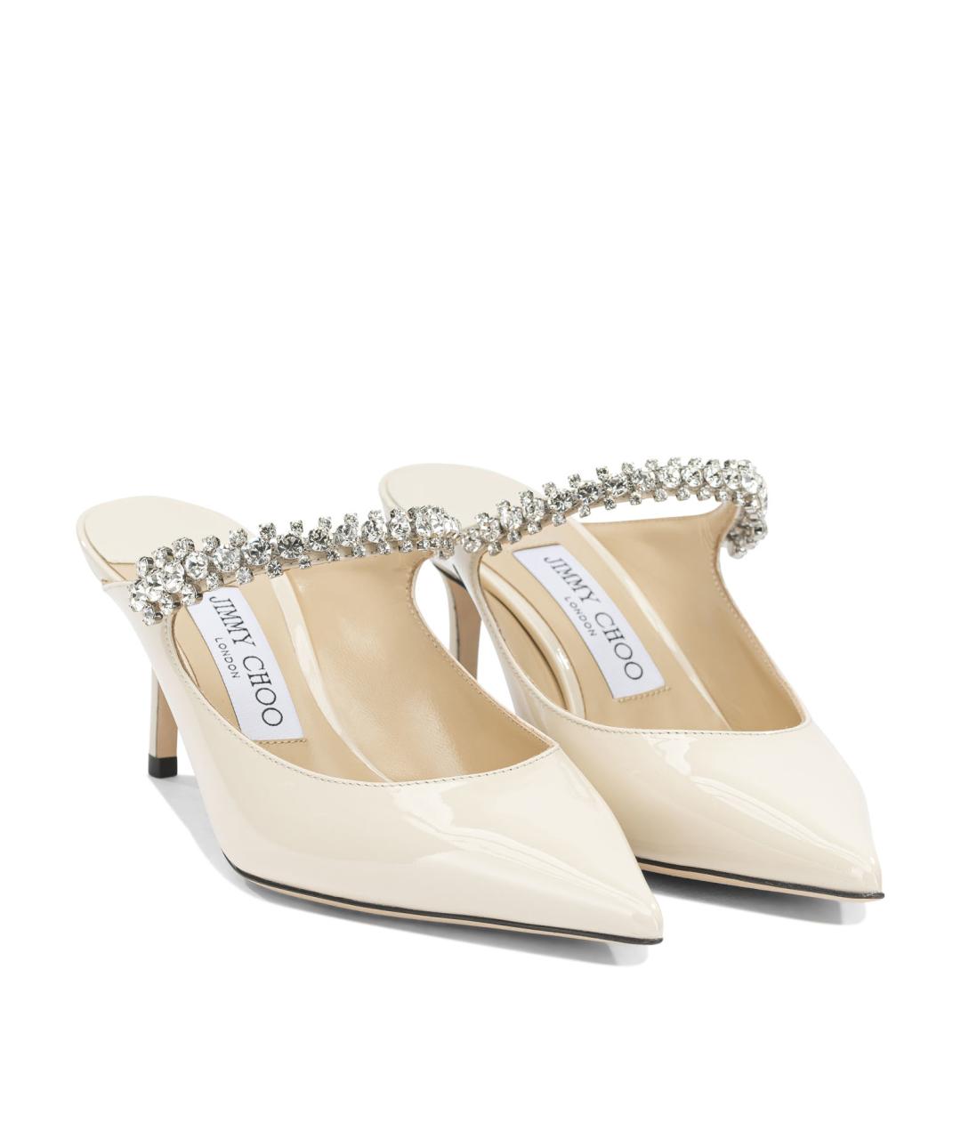 JIMMY CHOO Белые кожаные туфли, фото 2