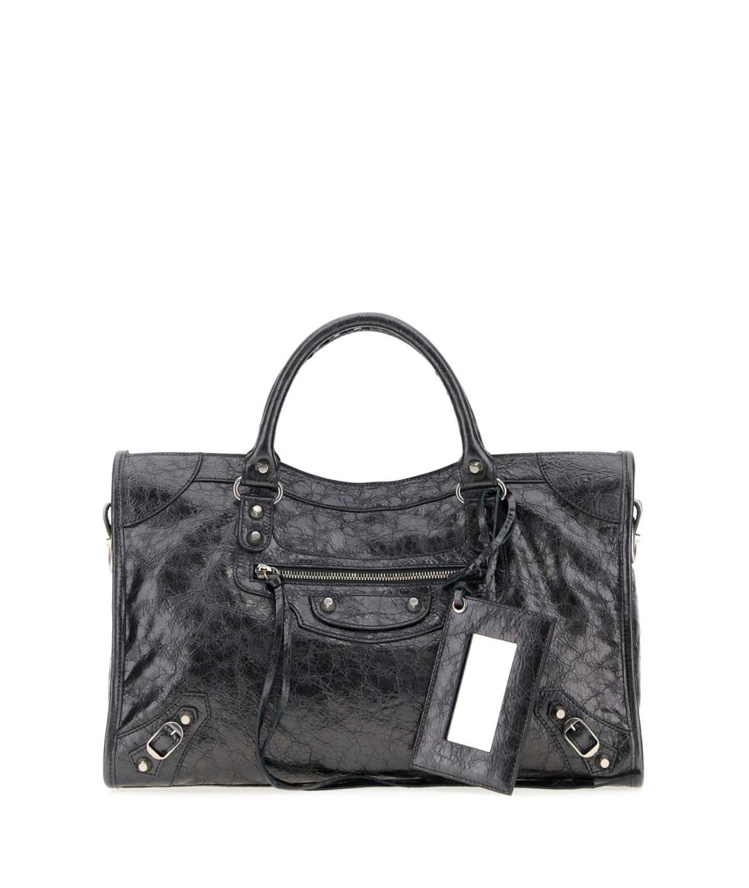 BALENCIAGA Серая кожаная сумка тоут, фото 1