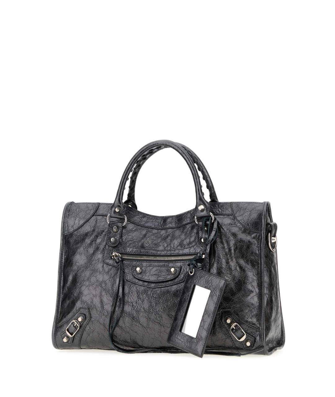 BALENCIAGA Серая кожаная сумка тоут, фото 2