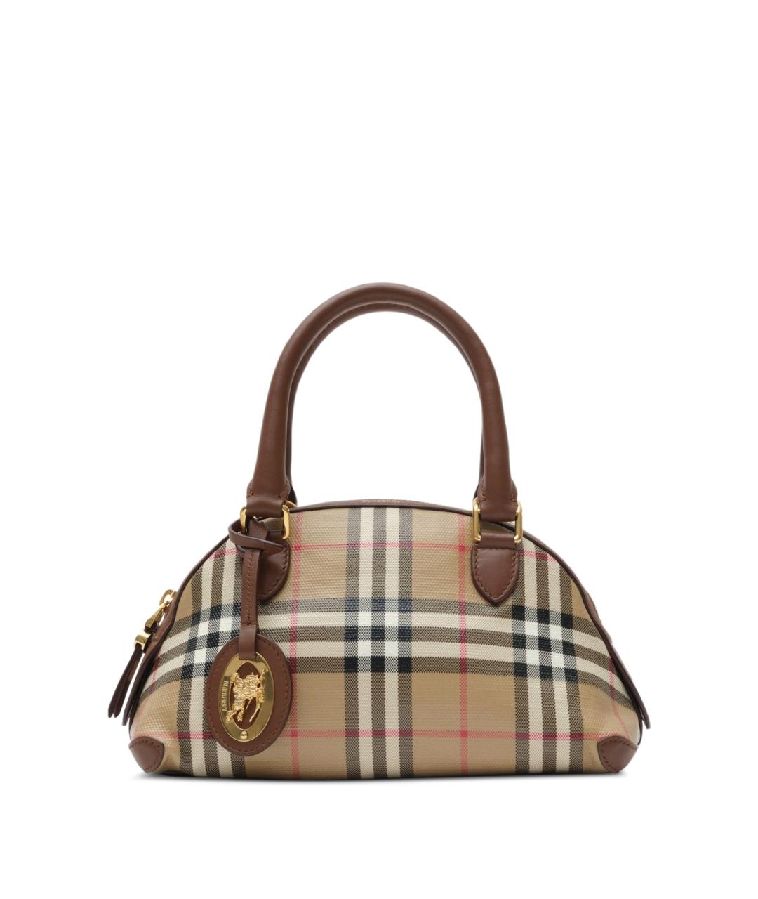 BURBERRY Бежевая хлопковая сумка с короткими ручками, фото 2