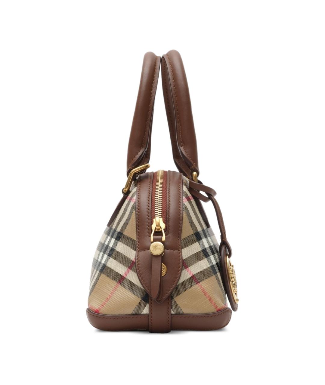 BURBERRY Бежевая хлопковая сумка с короткими ручками, фото 3