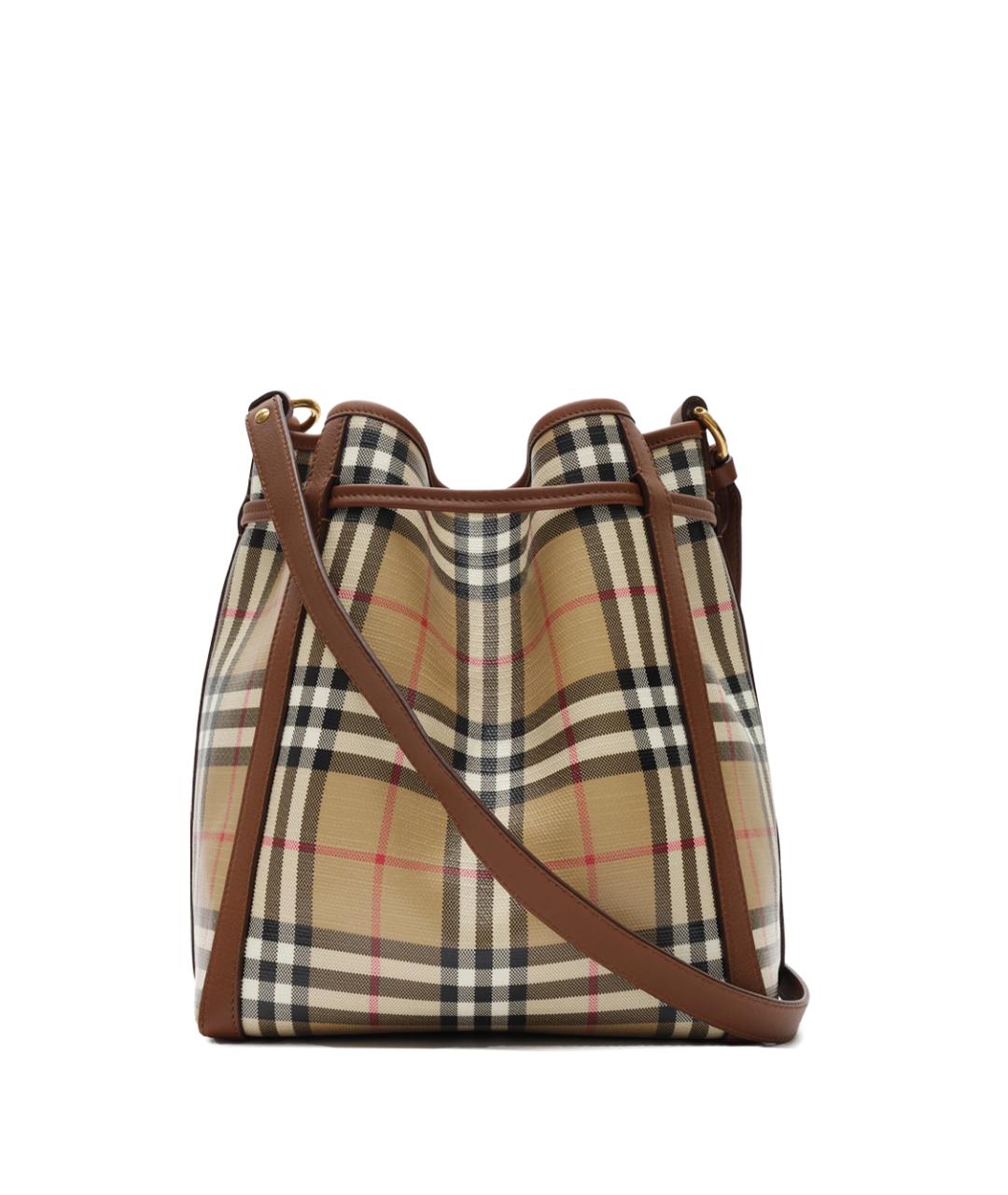 BURBERRY Бежевая хлопковая сумка через плечо, фото 3