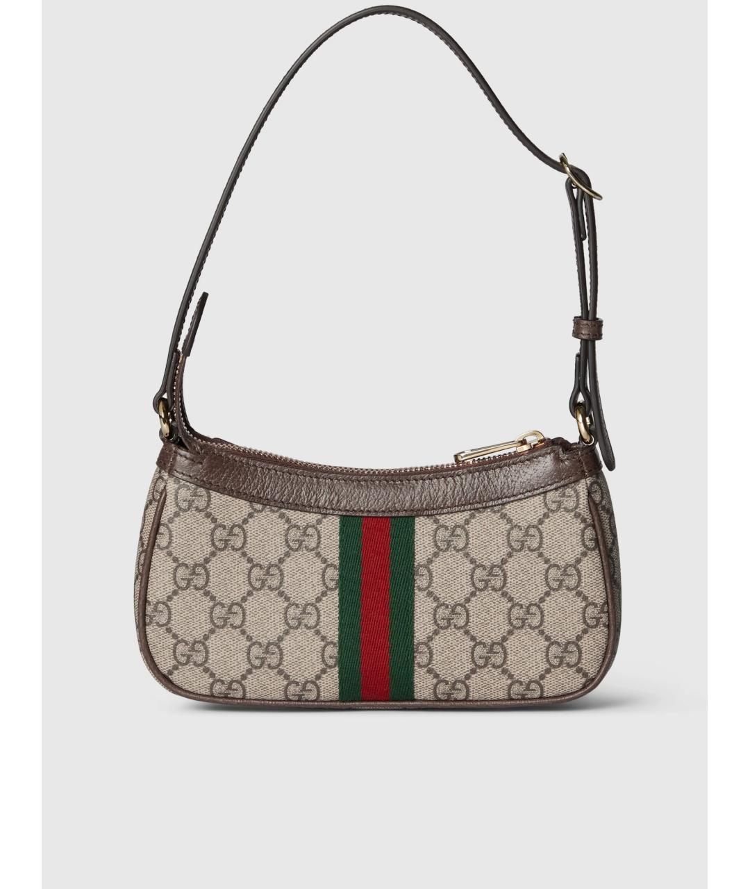 GUCCI Бежевая тканевая сумка через плечо, фото 4