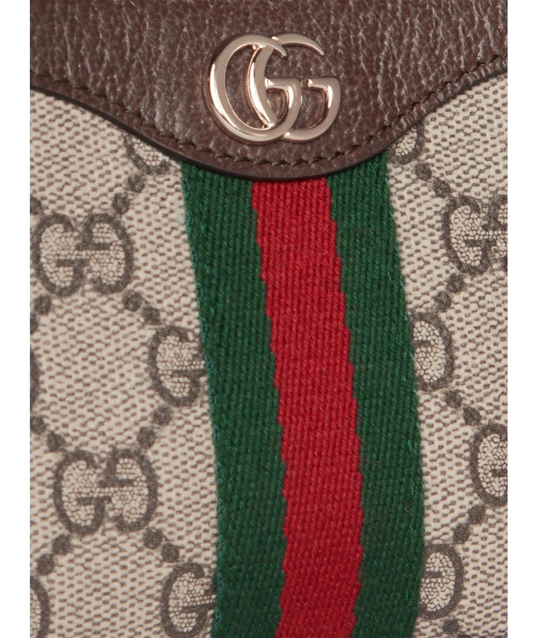 GUCCI Бежевая тканевая сумка через плечо, фото 3