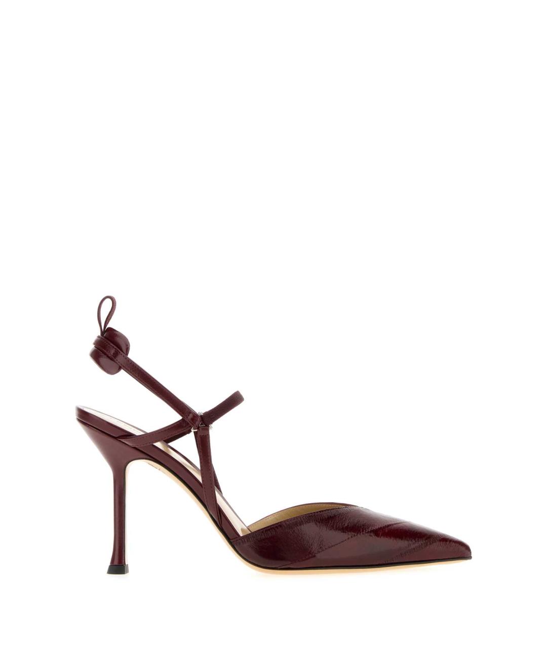 FENDI Бордовые кожаные туфли, фото 3