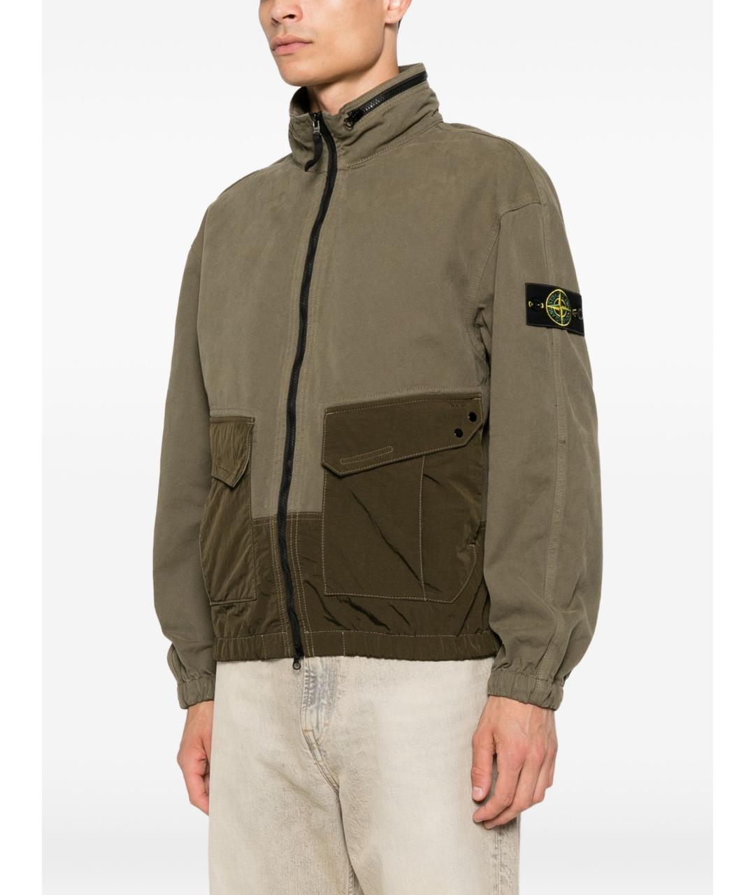 STONE ISLAND Зеленая полиамидовая куртка, фото 4