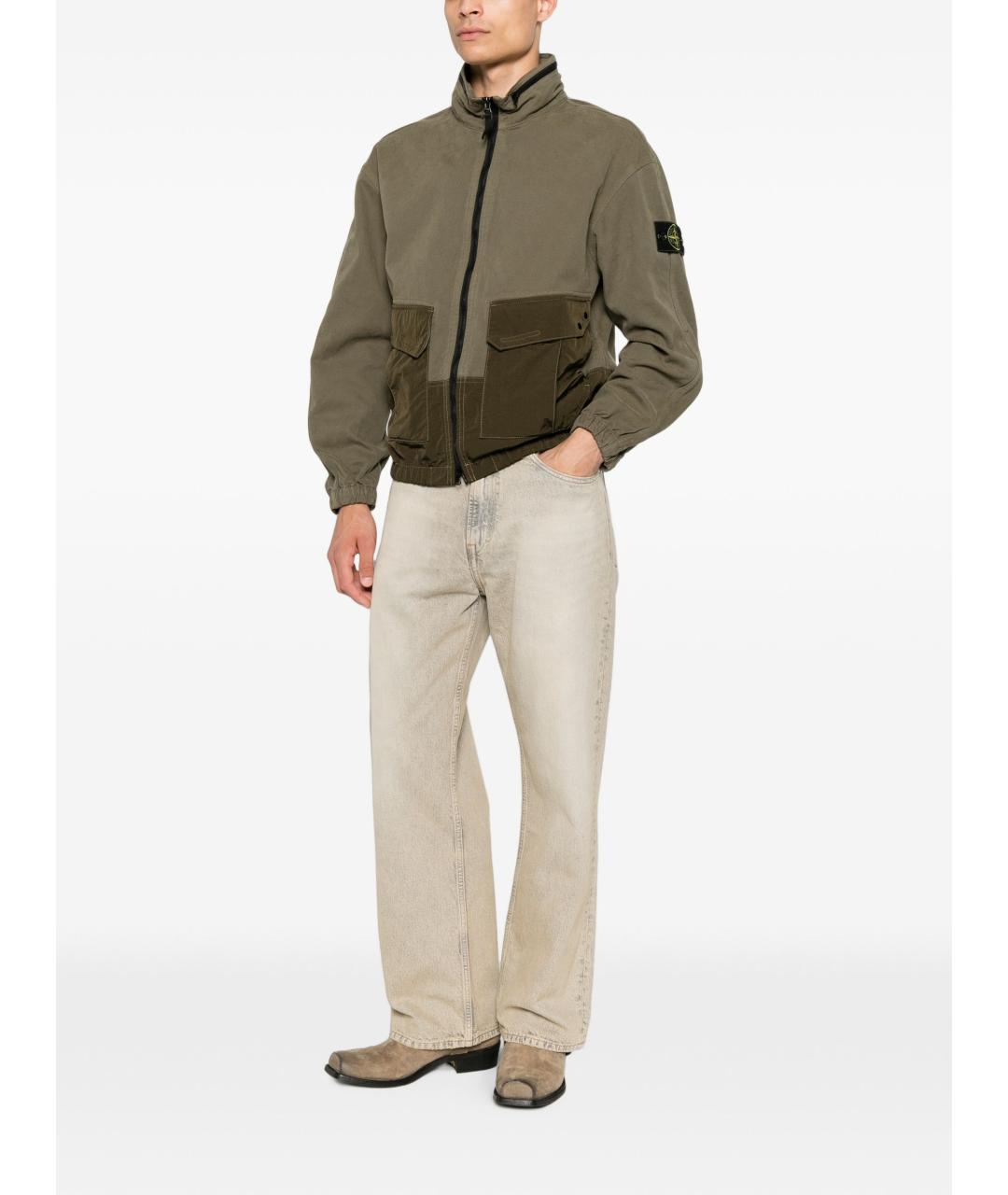 STONE ISLAND Зеленая полиамидовая куртка, фото 3