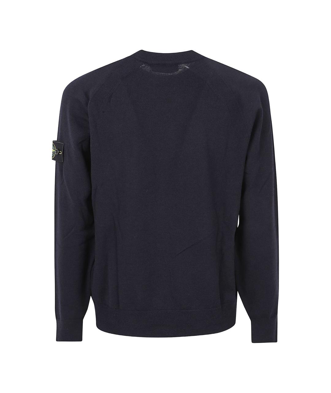 STONE ISLAND Синий шерстяной джемпер / свитер, фото 2