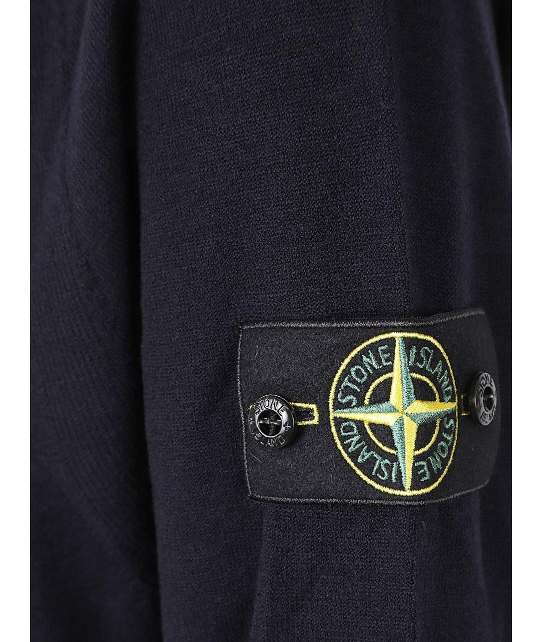 STONE ISLAND Синий шерстяной джемпер / свитер, фото 3