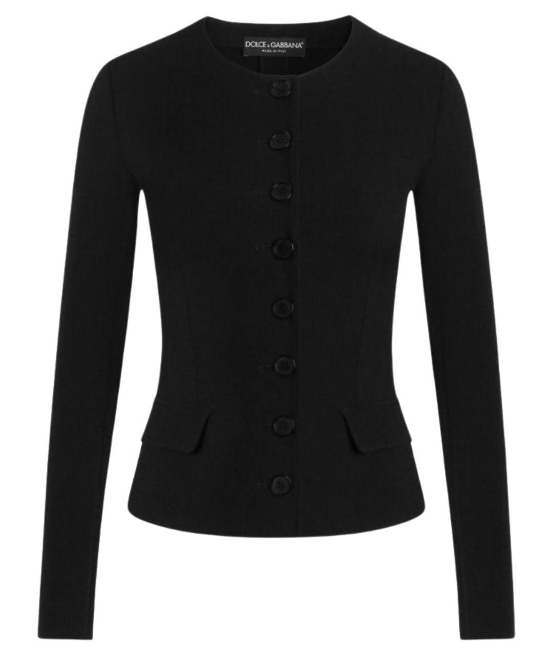 DOLCE&GABBANA Черный хлопковый жакет/пиджак, фото 1
