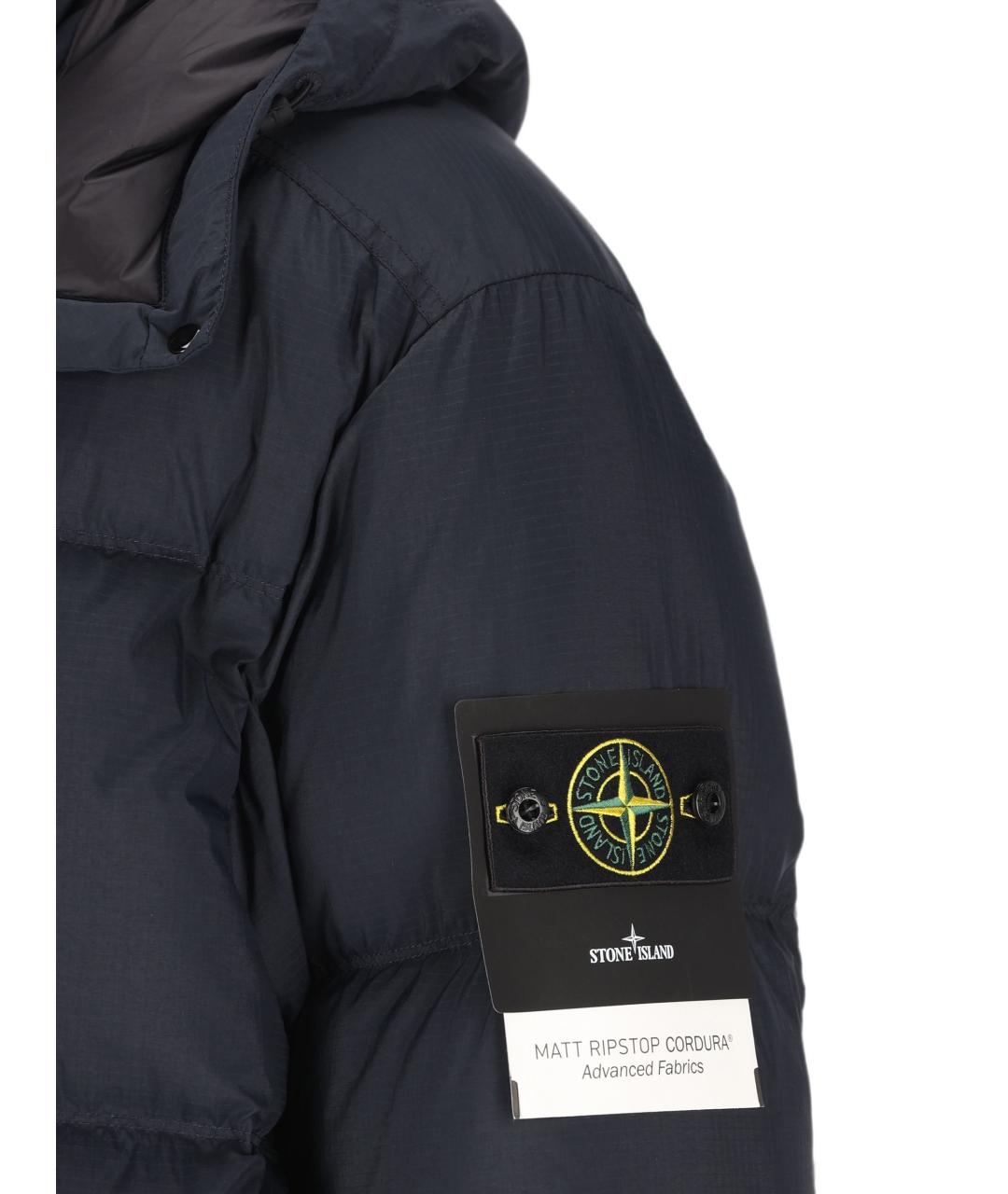 STONE ISLAND Синий полиамидовый пуховик, фото 3