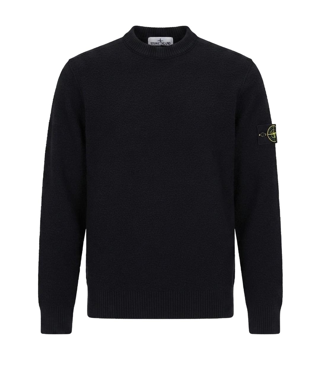 STONE ISLAND Черный шерстяной джемпер / свитер, фото 1