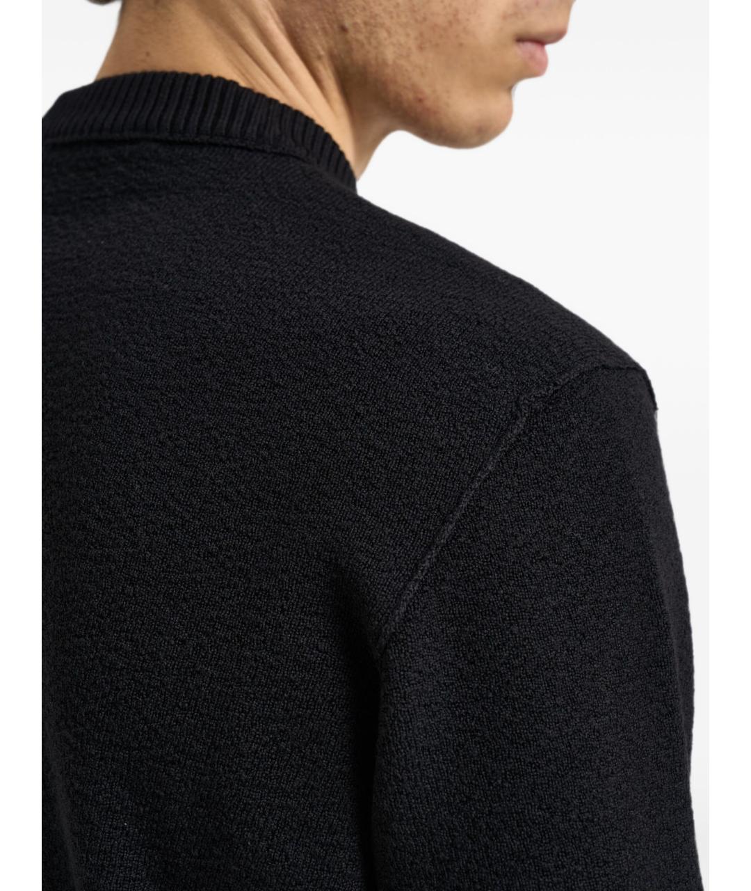 STONE ISLAND Черный шерстяной джемпер / свитер, фото 3