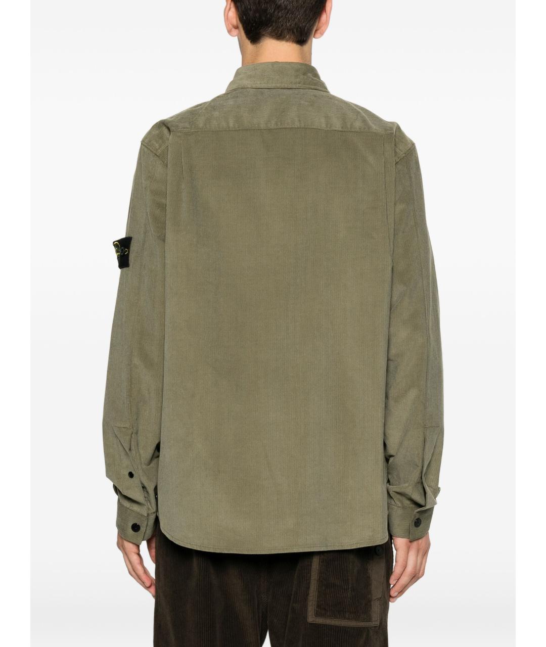 STONE ISLAND Зеленая кэжуал рубашка, фото 5
