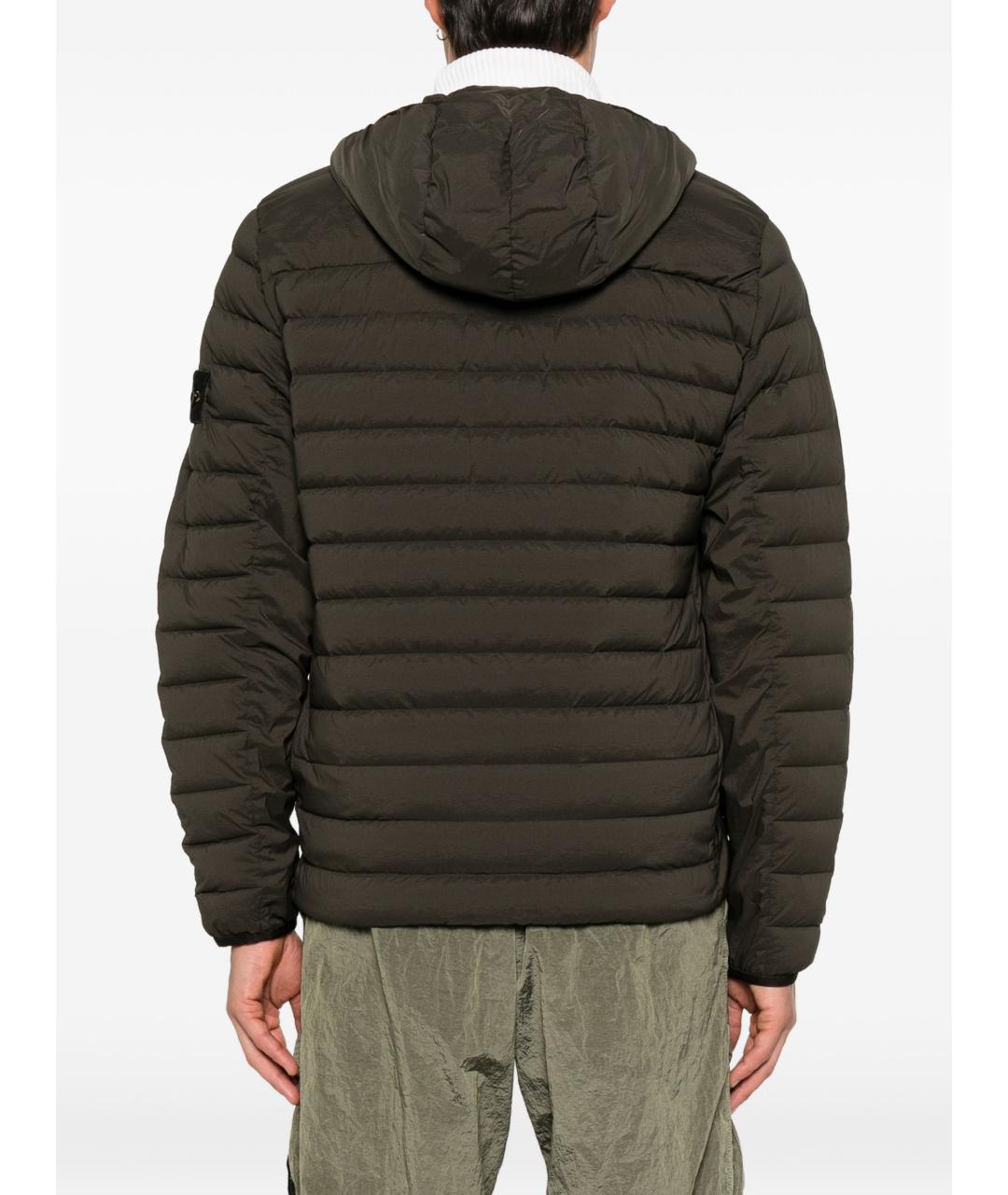 STONE ISLAND Хаки полиамидовая куртка, фото 5
