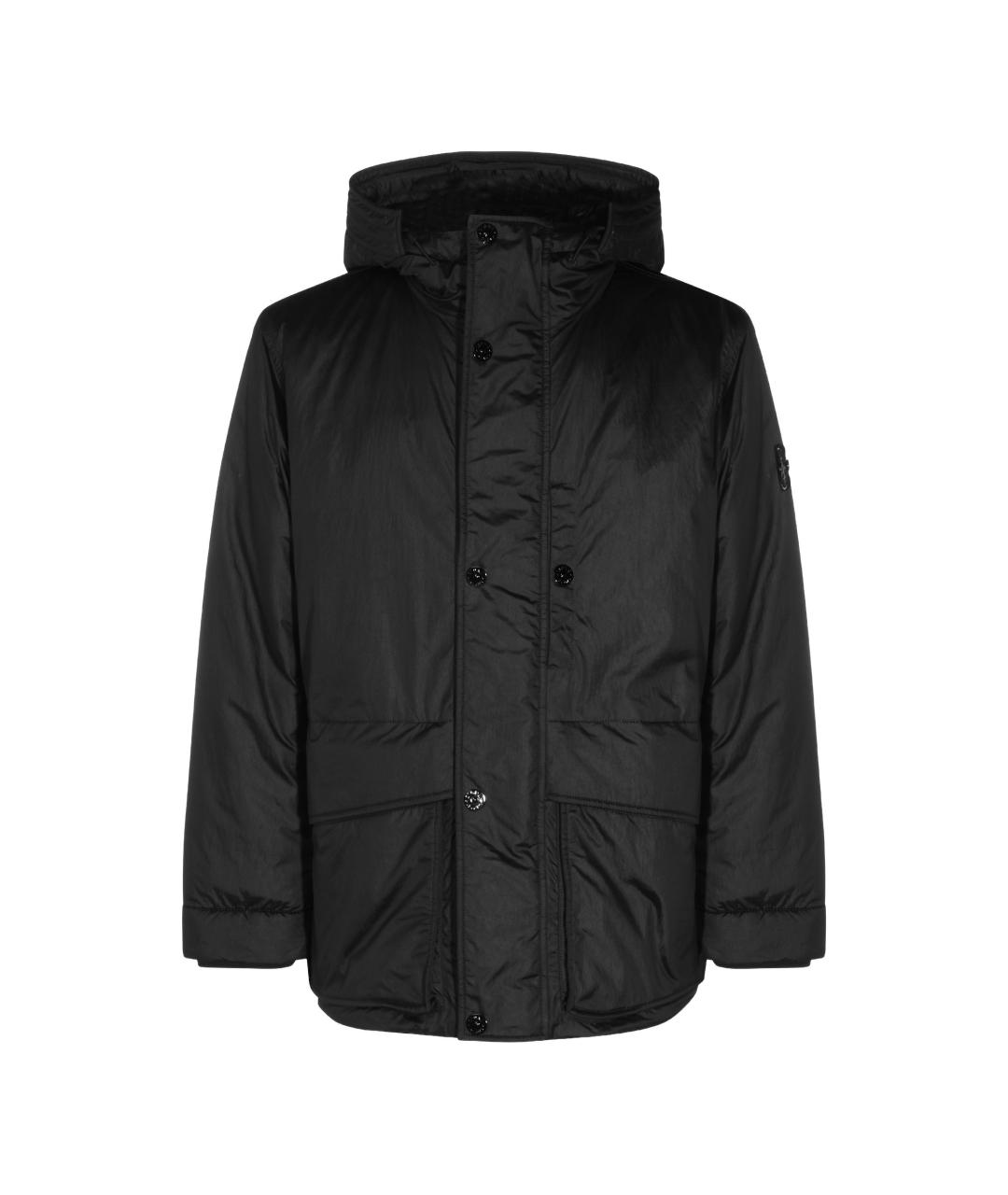STONE ISLAND Черная полиэстеровая парка, фото 1