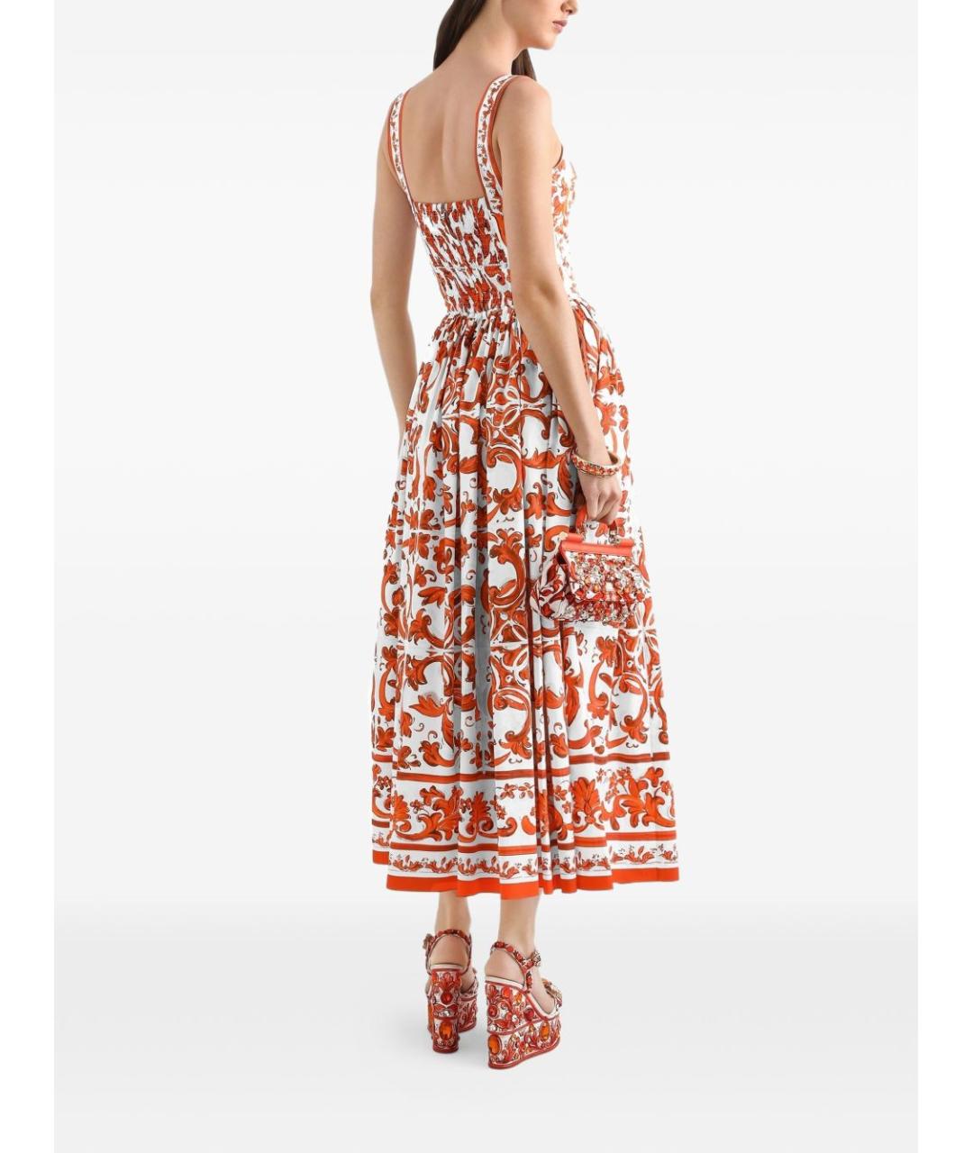 DOLCE&GABBANA Мульти хлопковое повседневное платье, фото 2