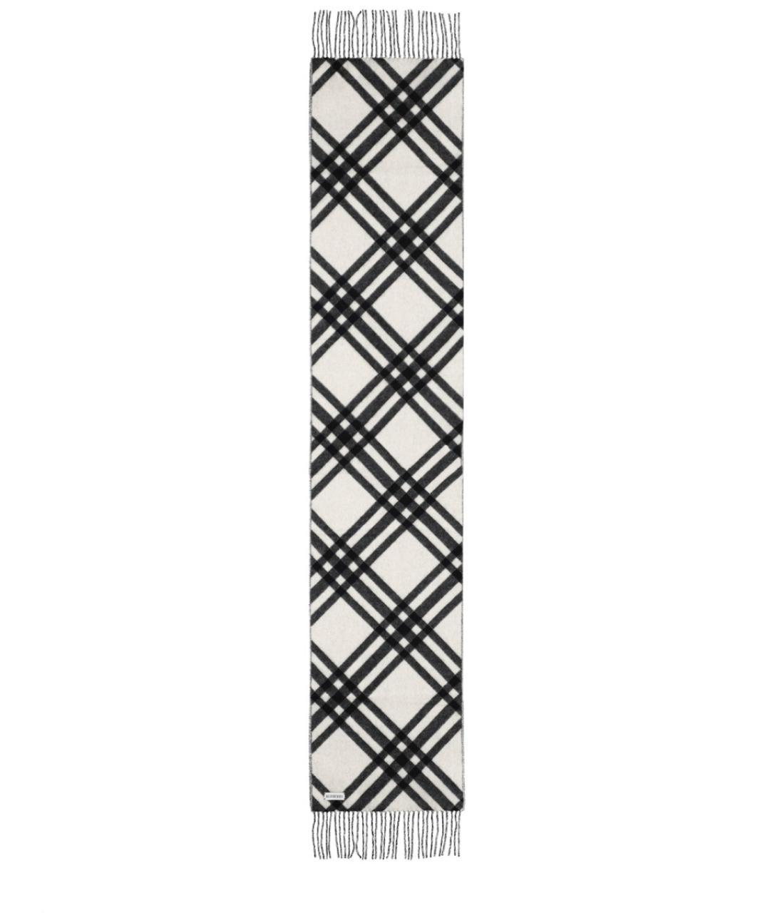 BURBERRY Черный кашемировый шарф, фото 5