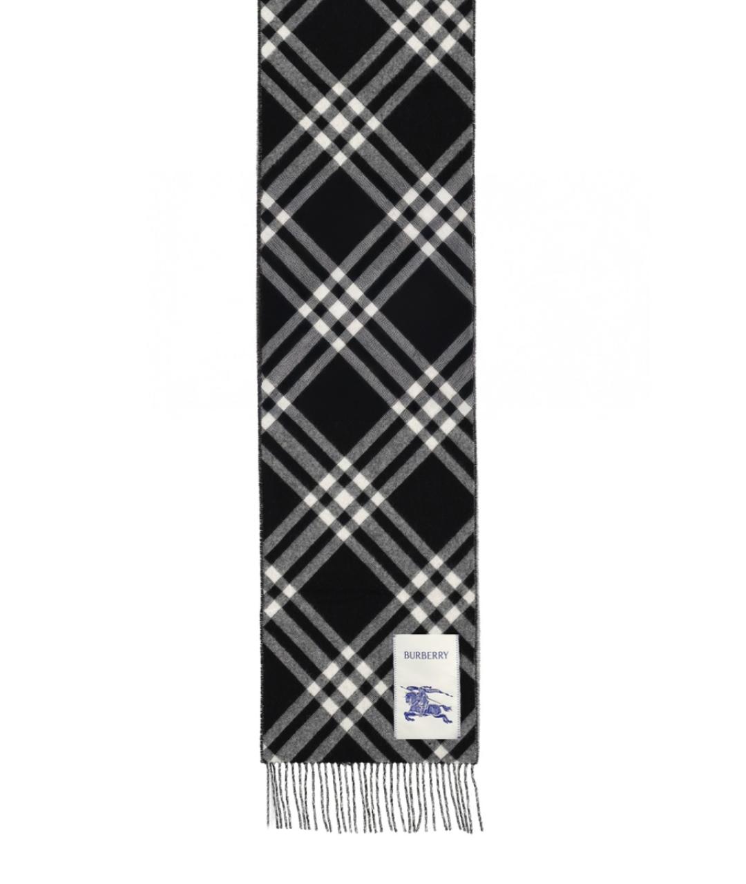 BURBERRY Черный кашемировый шарф, фото 4