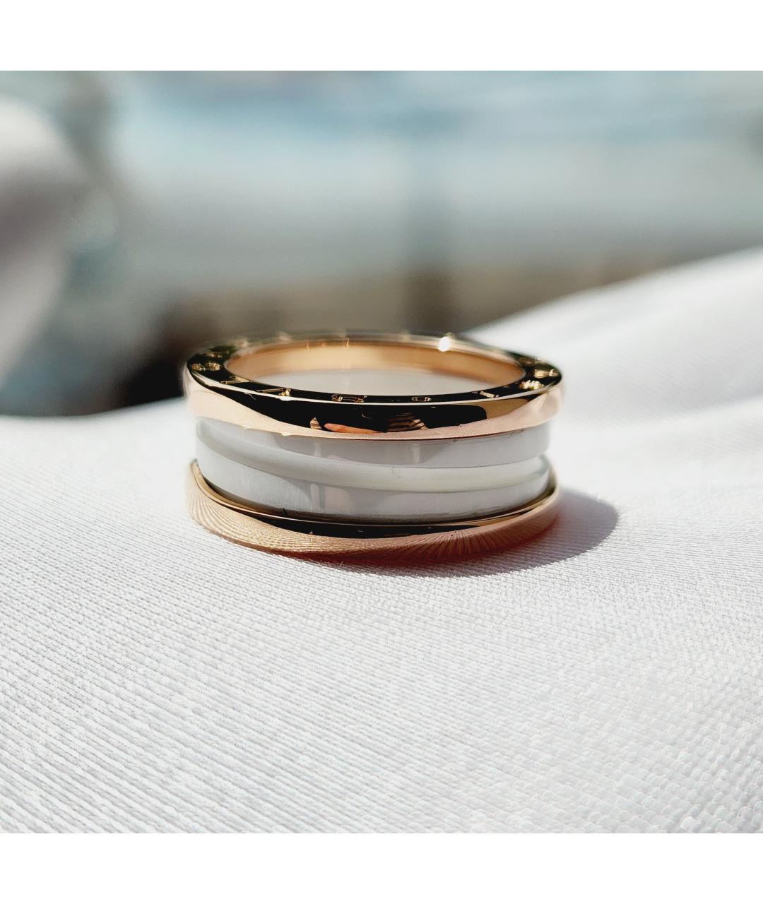 BVLGARI Антрацитовое кольцо из розового золота, фото 4