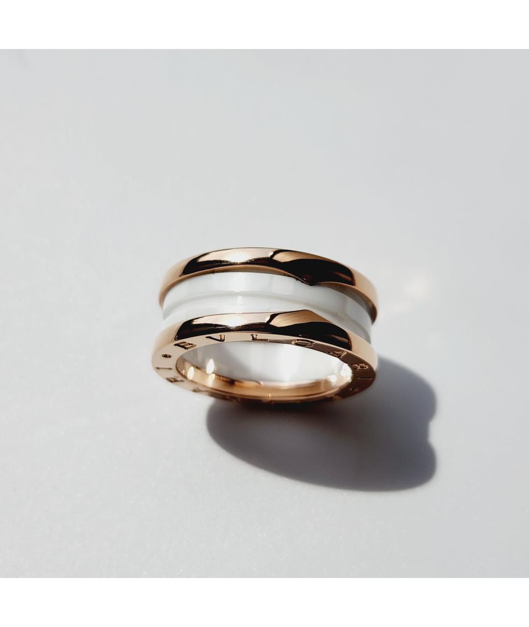 BVLGARI Антрацитовое кольцо из розового золота, фото 5