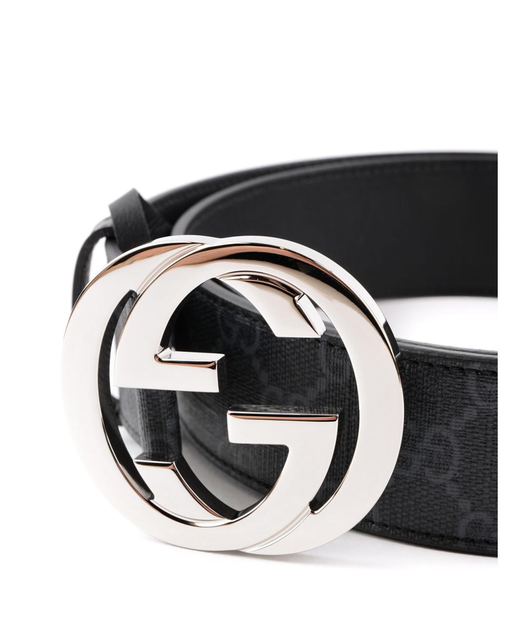 GUCCI Черный кожаный ремень, фото 2