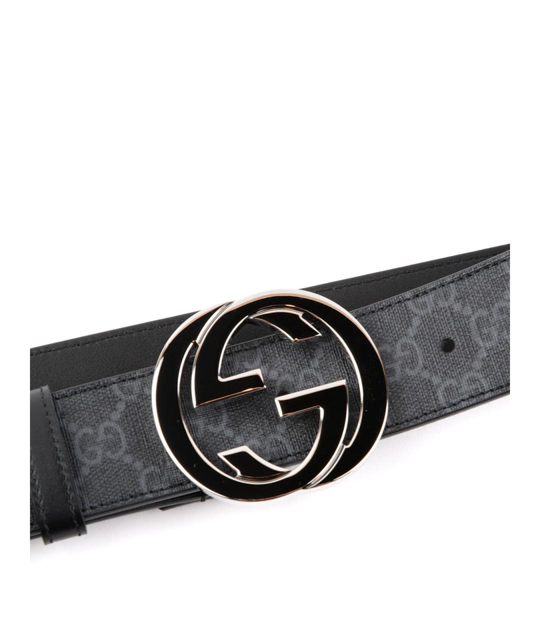 GUCCI Черный кожаный ремень, фото 3