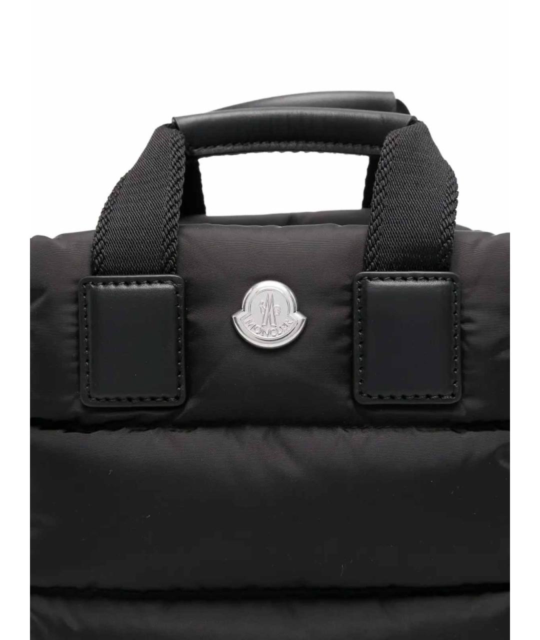 MONCLER Черная нейлоновая сумка с короткими ручками, фото 4