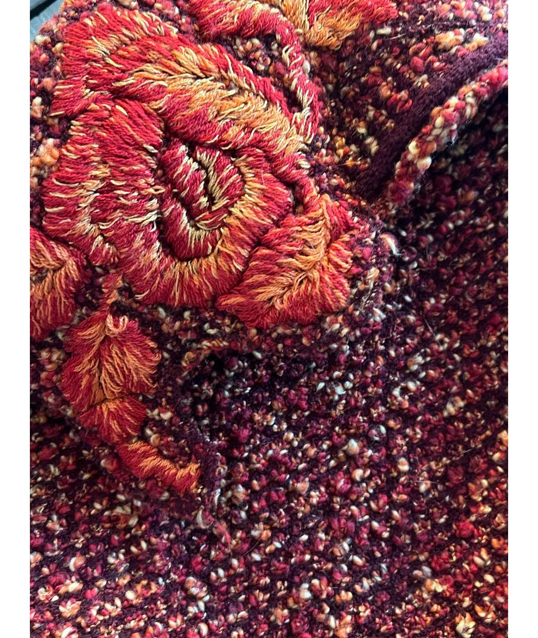 ROBERTO CAVALLI Бордовый шерстяной жакет/пиджак, фото 3