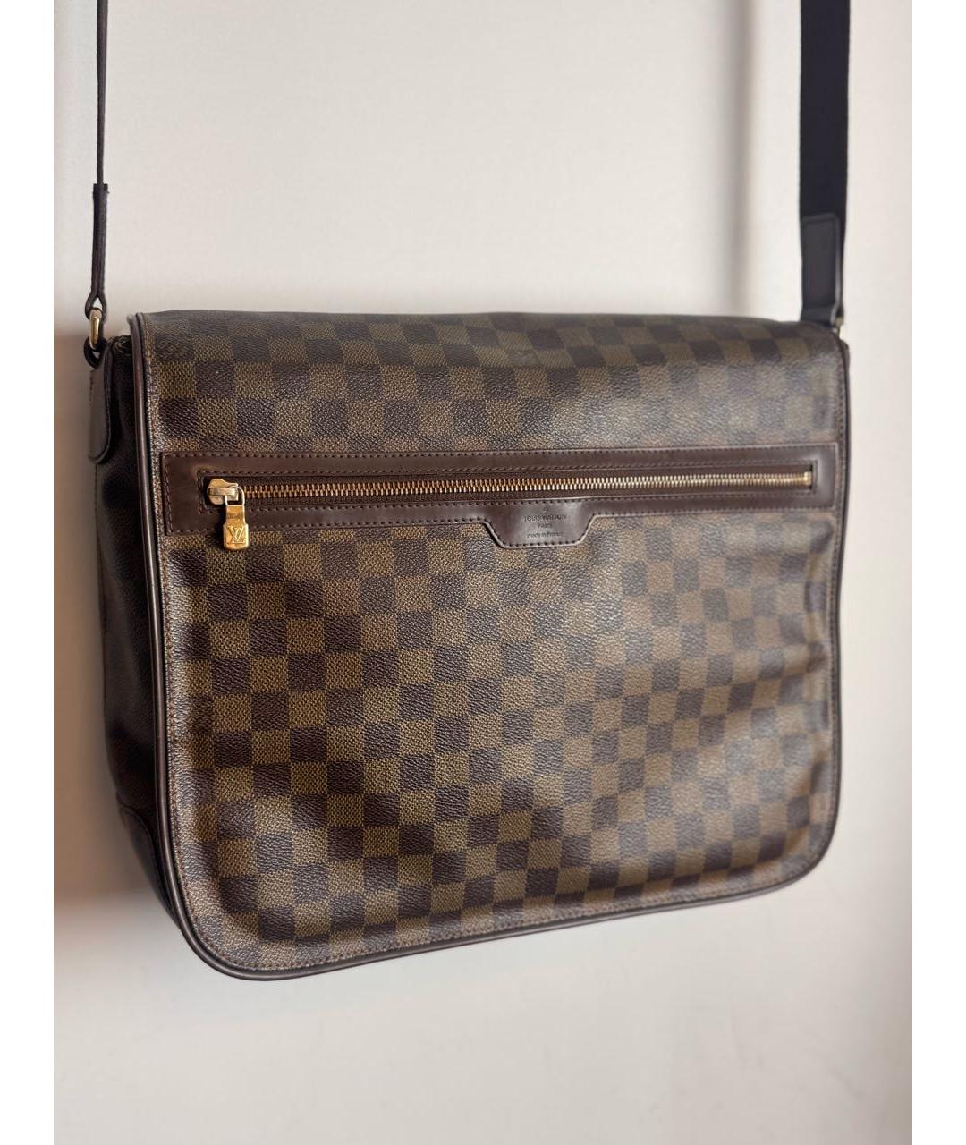LOUIS VUITTON Коричневая сумка на плечо из канвы, фото 2