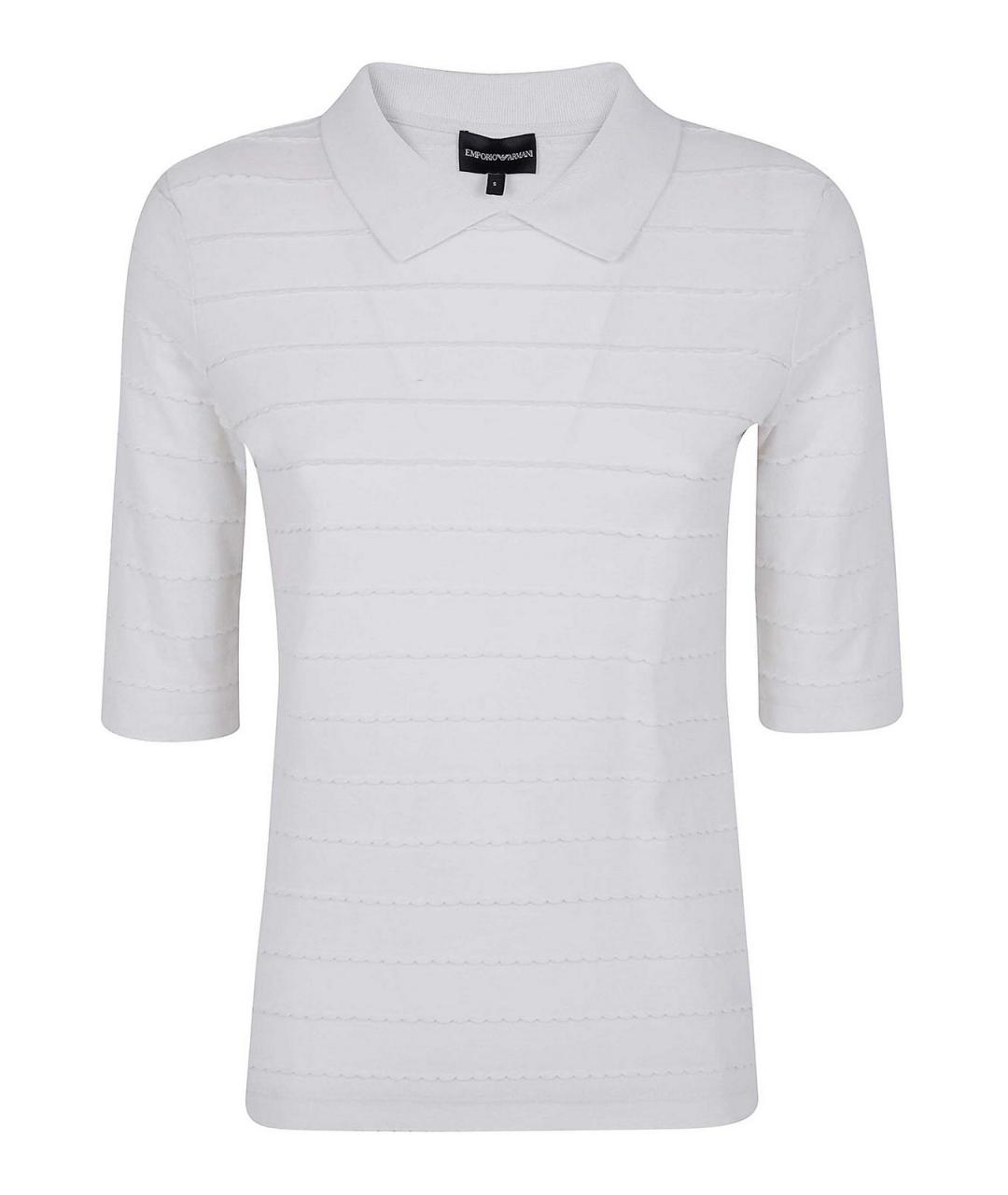 EMPORIO ARMANI Белая хлопковая футболка, фото 1