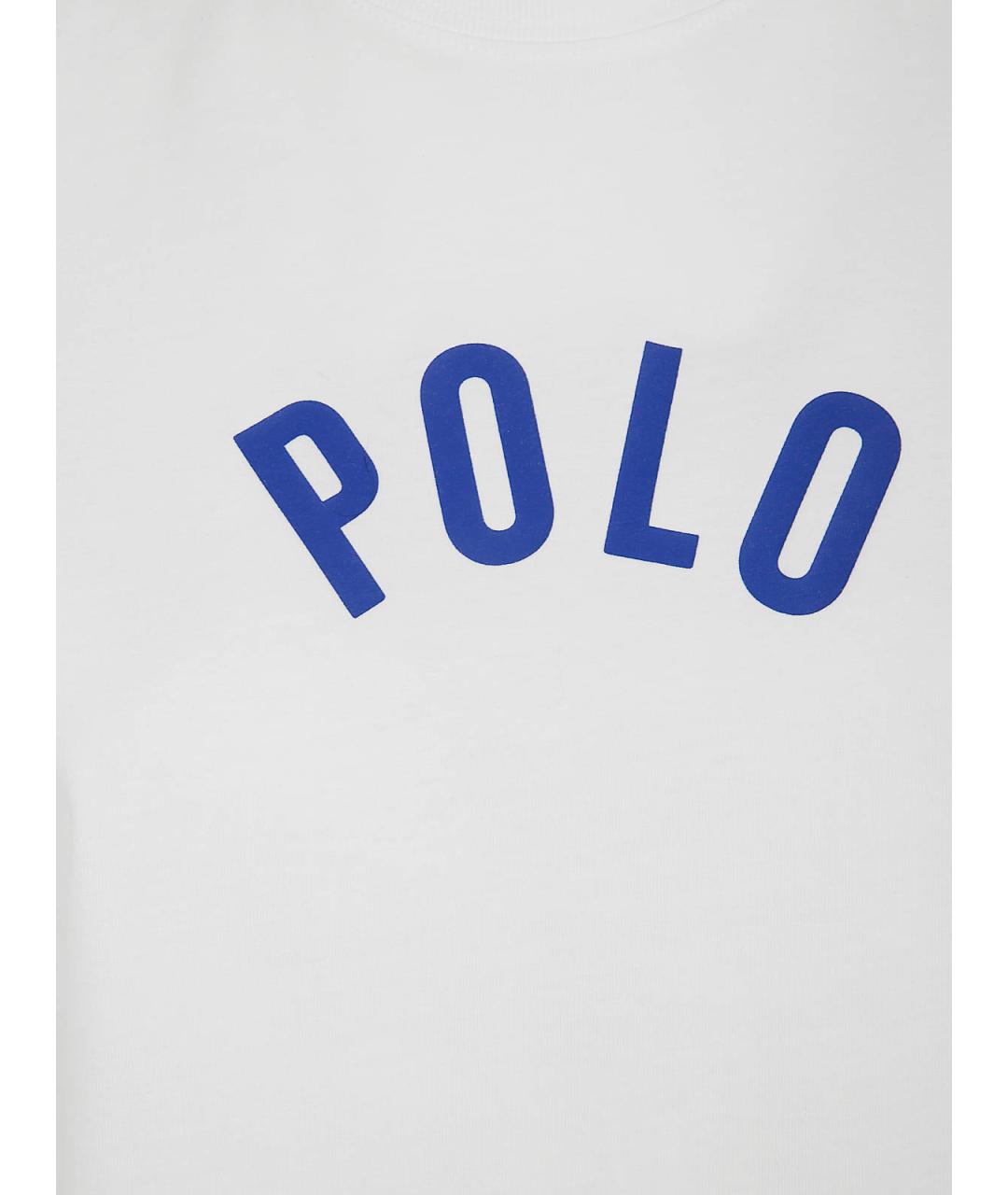 POLO RALPH LAUREN Белая хлопковая футболка, фото 3