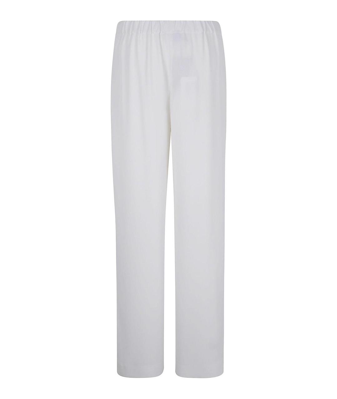 EMPORIO ARMANI Белые полиэстеровые прямые брюки, фото 2