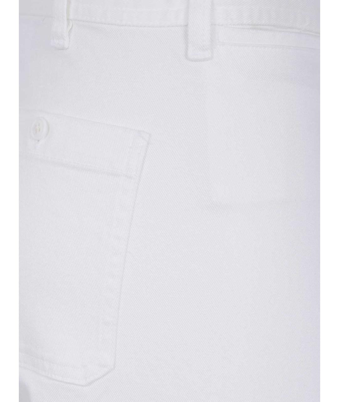 POLO RALPH LAUREN Белые хлопковые брюки широкие, фото 3