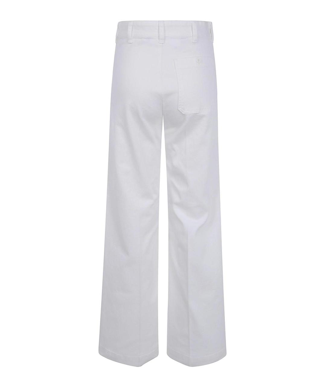 POLO RALPH LAUREN Белые хлопковые брюки широкие, фото 2