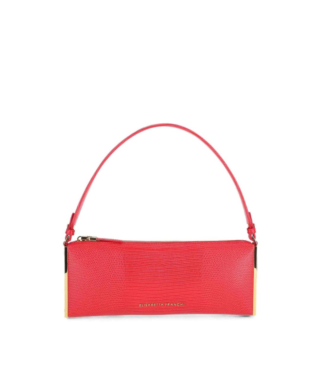 ELISABETTA FRANCHI Красная синтетическая сумка с короткими ручками, фото 1